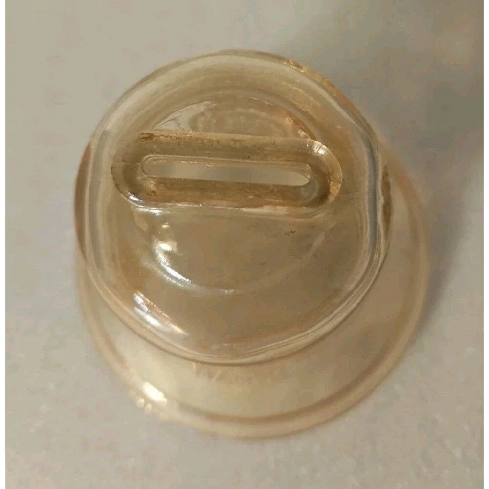 Vintage Liberty Bell Iridescent Bank Pass & Stow Amber Carnival Glass Coins 4